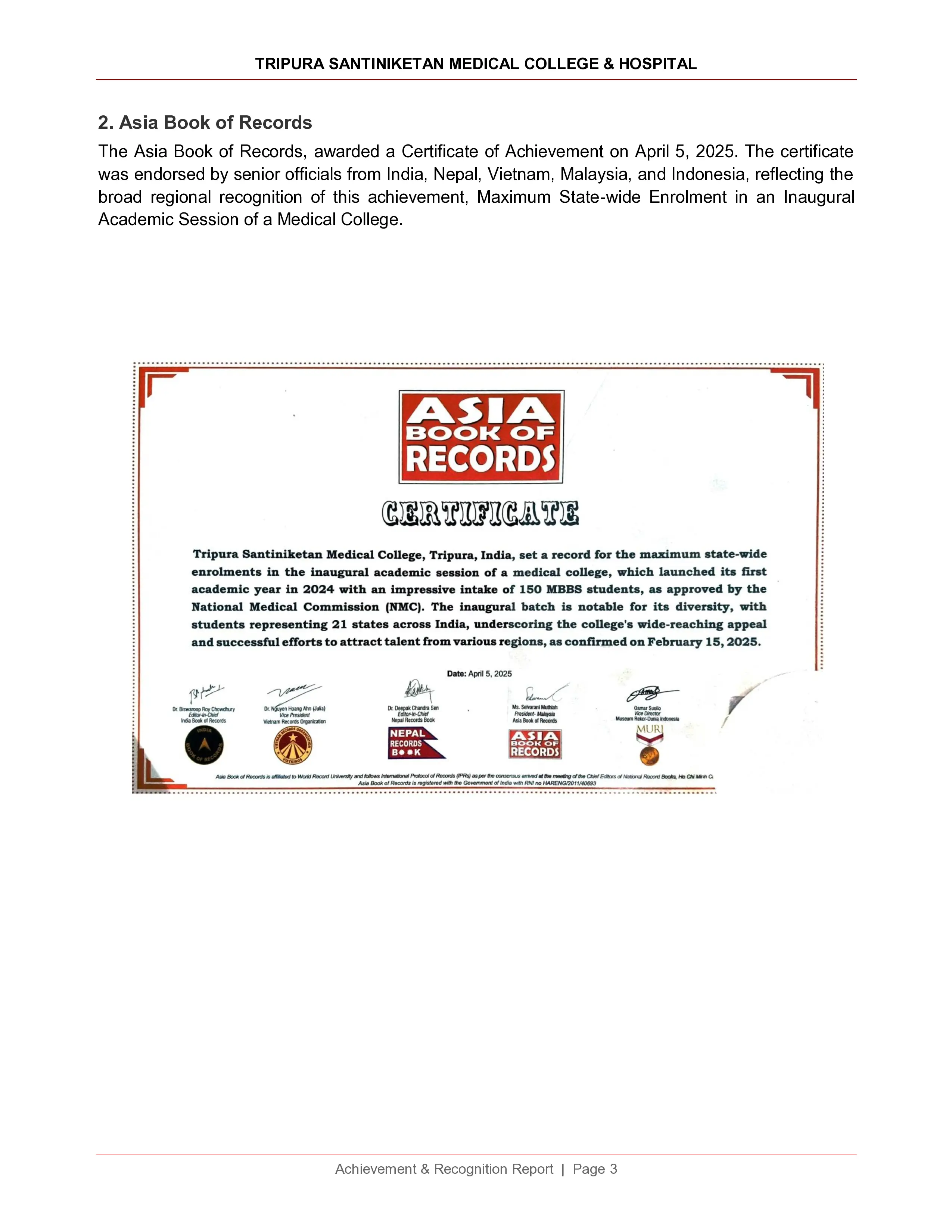 Achievement Report 3